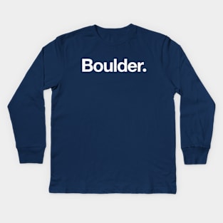 Boulder. Kids Long Sleeve T-Shirt